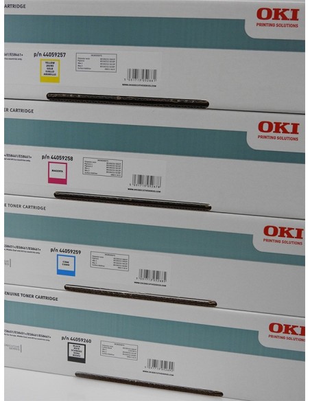 KIT TONER N 4 COLORI K/Y/M/C ORIGINALE OKI ES8461/8451