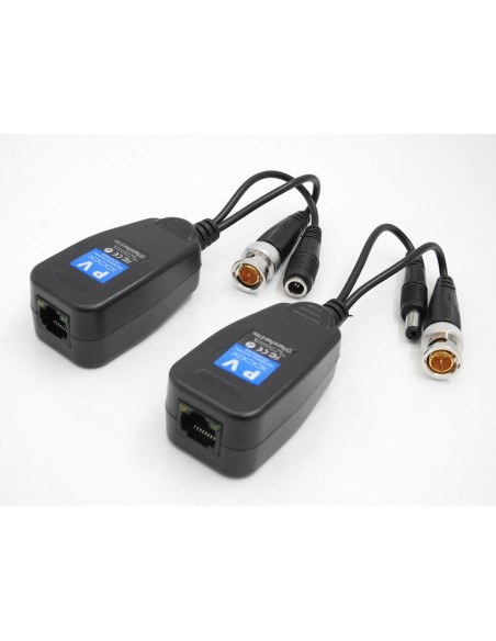 Coppia HD VIDEO Balun AHD /CVI / TVI / ANALOGICO CON ALIMENTAZIONE RJ45