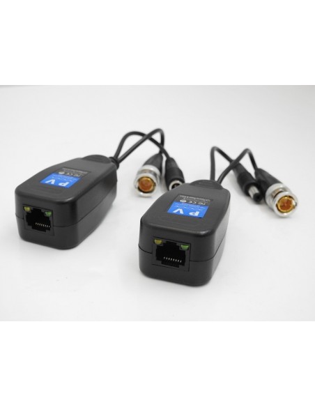 Coppia HD VIDEO Balun AHD /CVI / TVI / ANALOGICO CON ALIMENTAZIONE RJ45